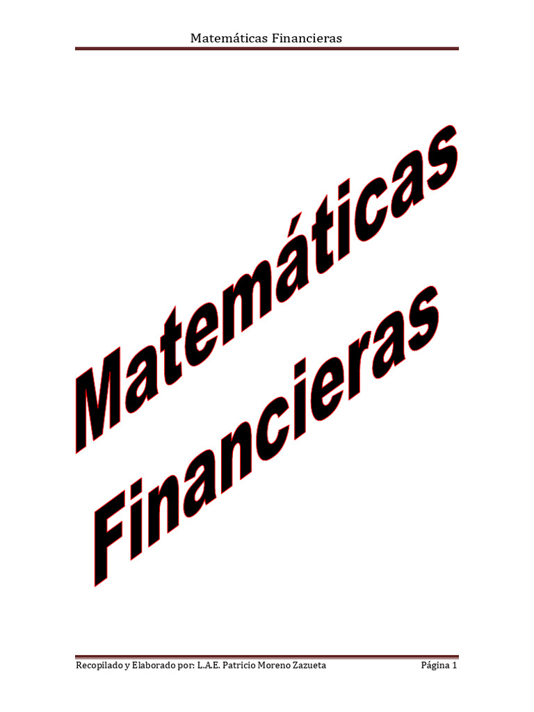 Portadas para Matemáticas Financieras | PDF | Inflación | Instrumento ...