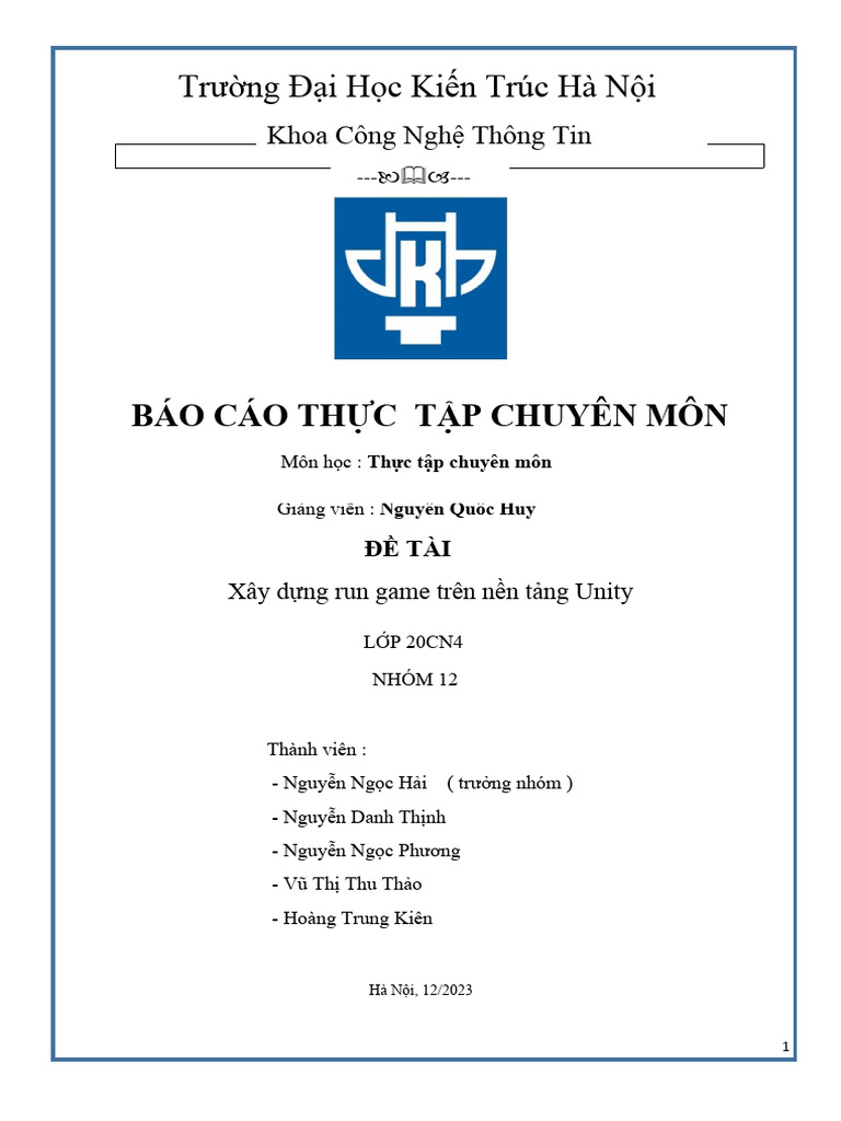 Xгўy Dб Ng Run Game Trгєn Nб ѓn Tбєјng Unity Pdf