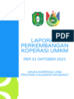 Laporan Perkembangan Koperasi UMKM Per 31 Oktober 2021