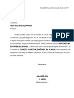 Carta de Aumento Del Canon de Arrendamiento Isabel