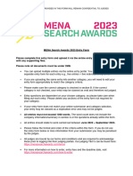 MENA Search Awards 2023 Entry Form