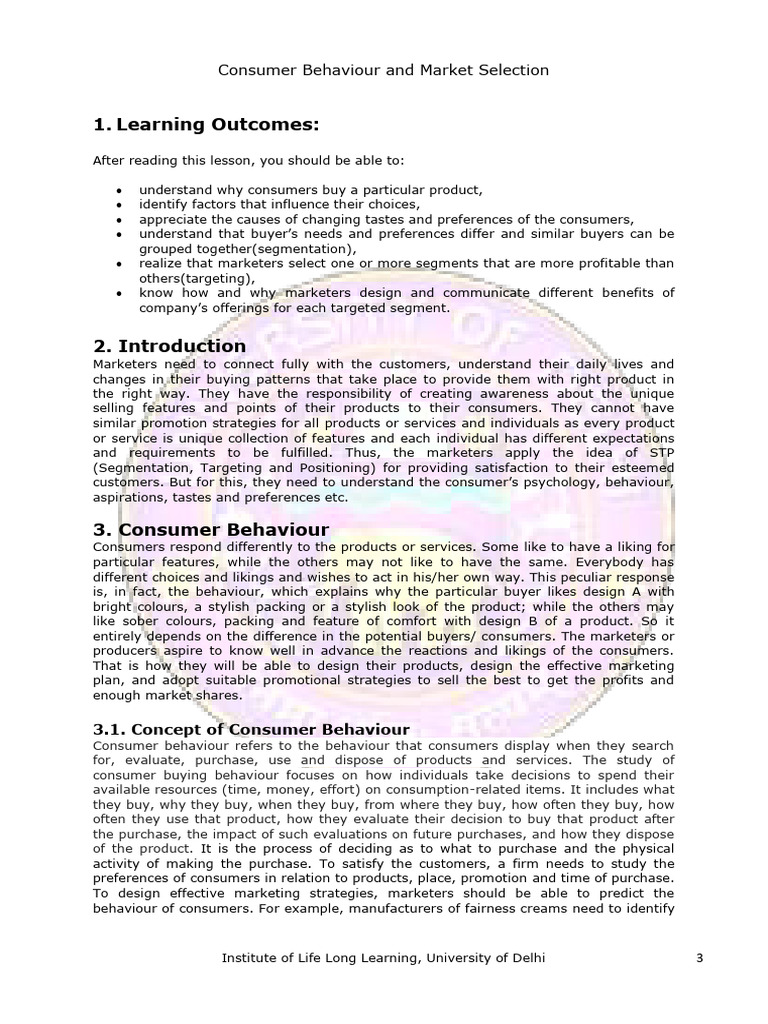 Final Marketing Revised On 25th Sept. | PDF | Consumer Behaviour ...