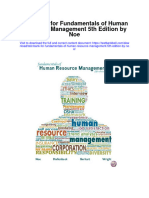 Test Bank For Fundamentals of Human Resource Management 5th Edition by Noe
