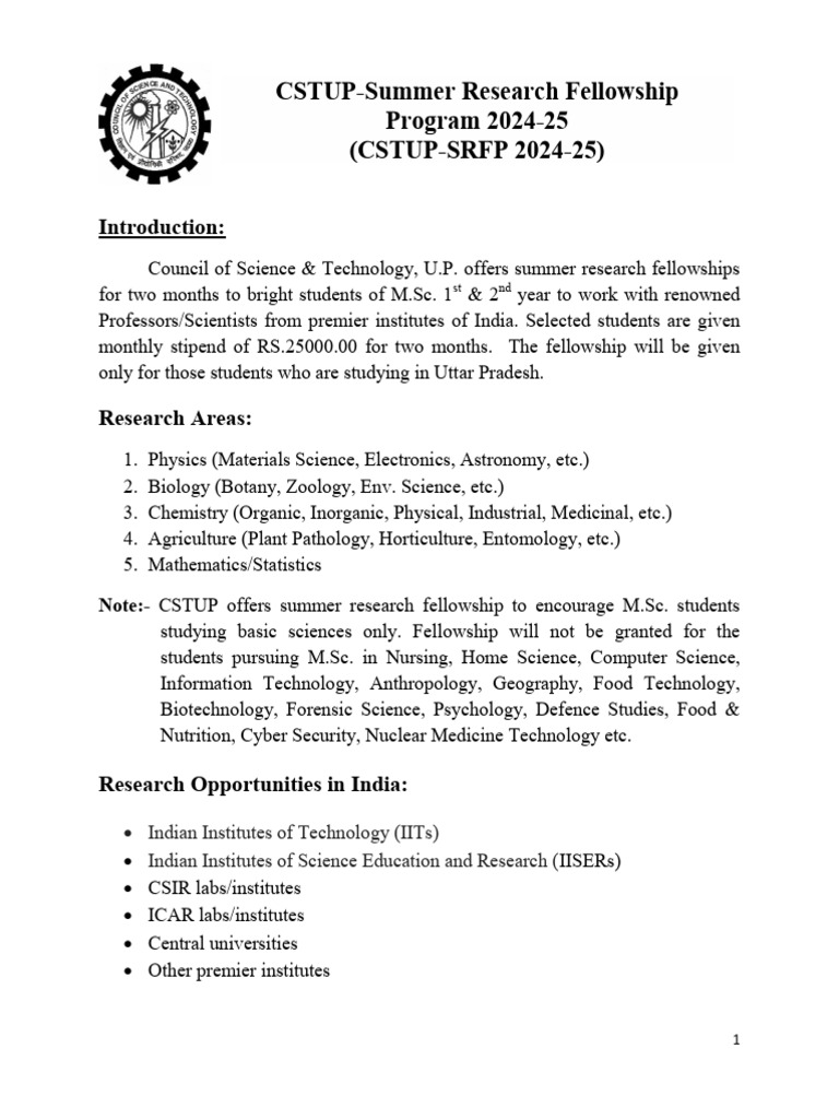 CST Summer Research 2024 25 PDF