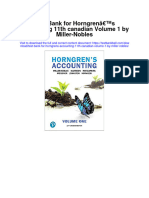 Test Bank For Horngrens Accounting 11th Canadian Volume 1 by Miller Nobles