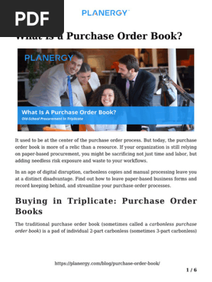 Purchase Order Book
