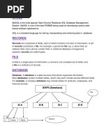 Class XI MYSQL