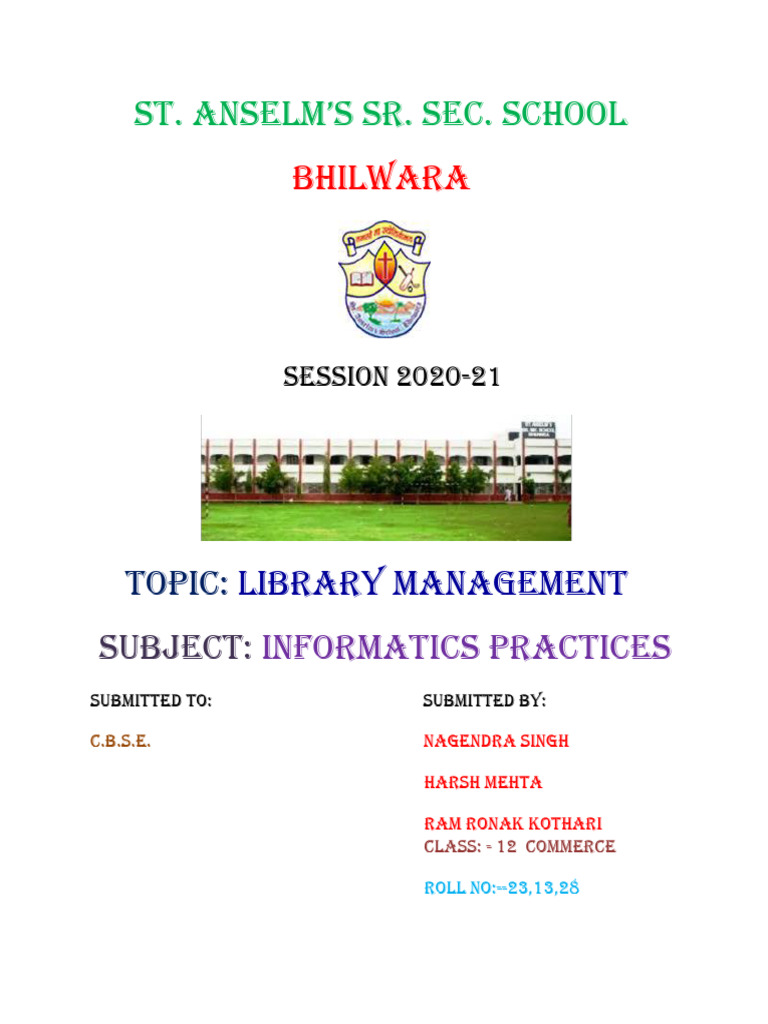12th B IP Project | PDF