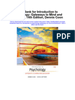 Test Bank For Introduction To Psychology Gateways To Mind and Behavior 14th Edition Dennis Coon