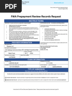 FWA Prepayment Review Records Request: Instructions