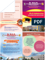 Dr.M.G.R University_Ph. D. Admission Brochure January 2024