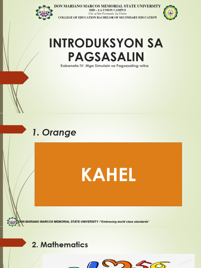 Ilang-Simulain-sa-Pagsasalin-sa-Filipino-mula-sa-Ingles-ppt | PDF