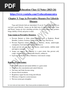 Physical Education Class 12 Chapter 3 Notes
