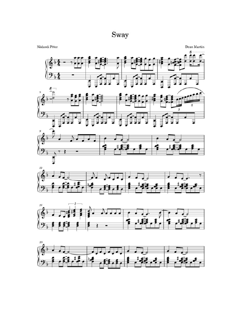 Sway Piano PDF