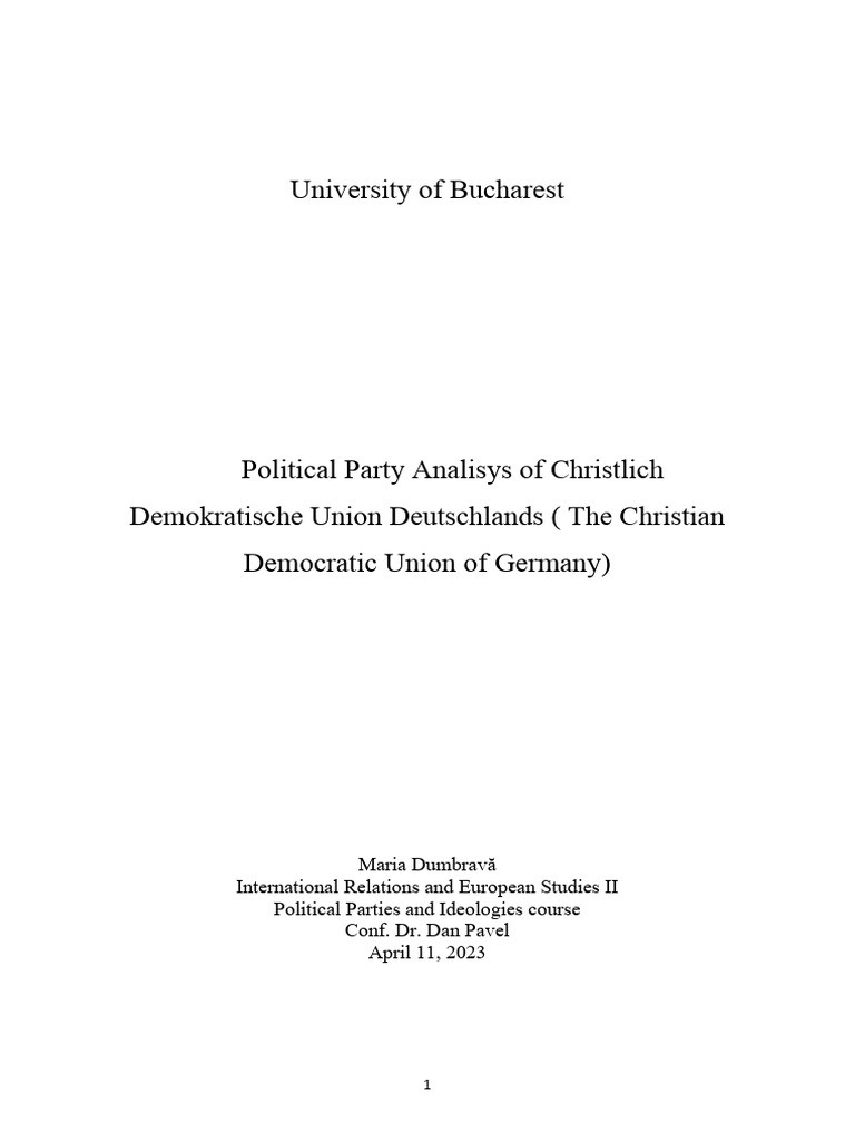 CDU - Germany | PDF
