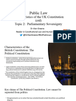 Topic 2 - Parliamentary Sovereignty Lectures