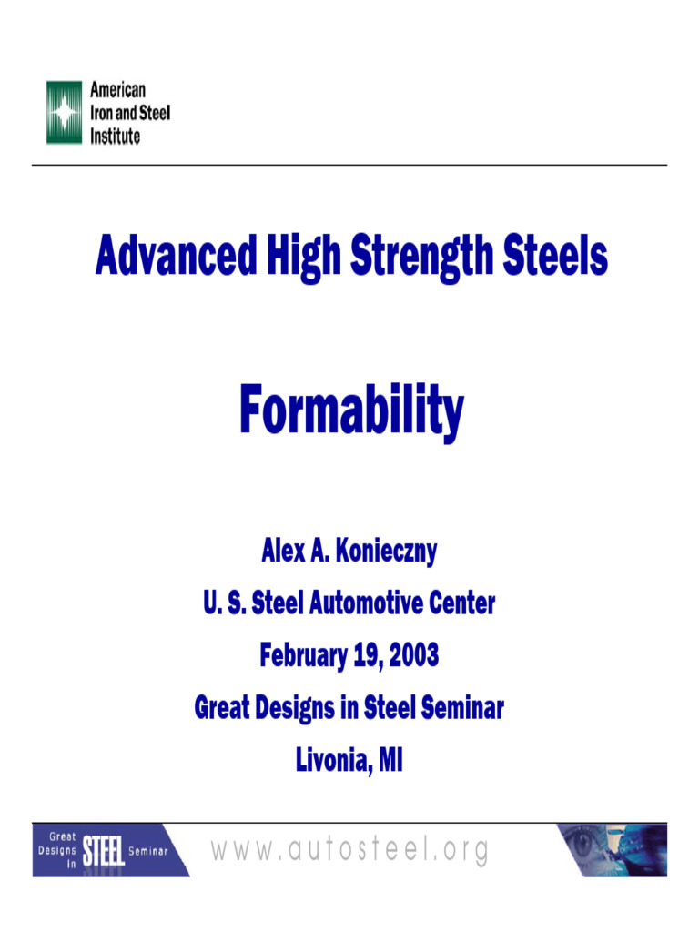 Formability of Advanced High Strength Steels | PDF | Strength Of ...