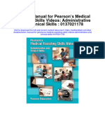 Solution Manual For Pearsons Medical Assisting Skills Videos Administrative and Clinical Skills 0137021178