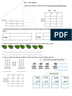 Preguntas de Matemática 1er TRIMESTRE Cuarto Grado A2023