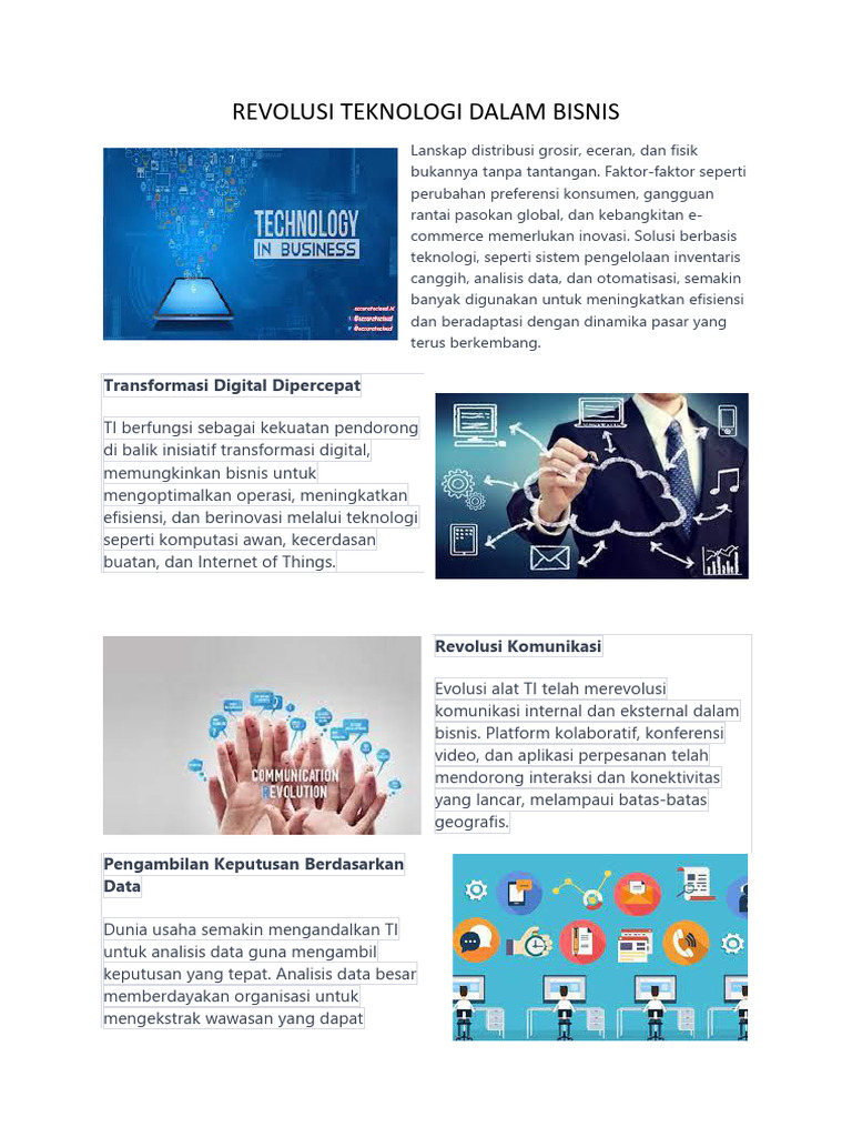 Adaptasi Teknologi Jadi Kunci Efisiensi Bisnis