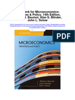 Test Bank For Microeconomics Principles Policy 14th Edition William J Baumol Alan S Blinder John L Solow