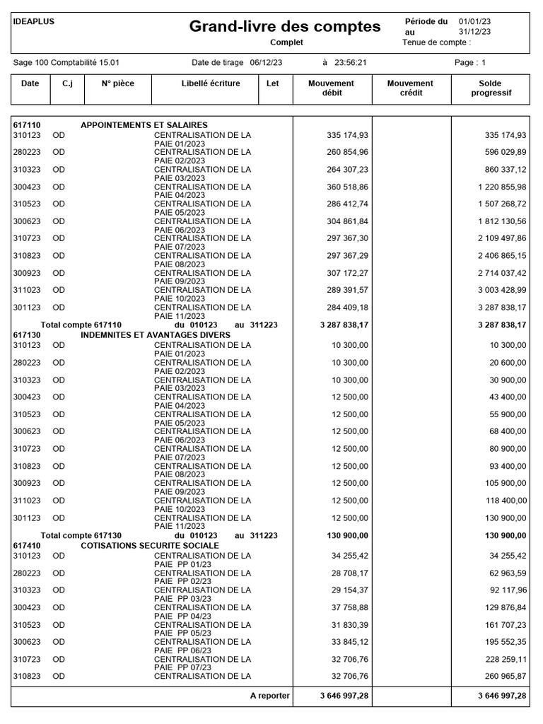 Grand Livre 617110-617420 | PDF