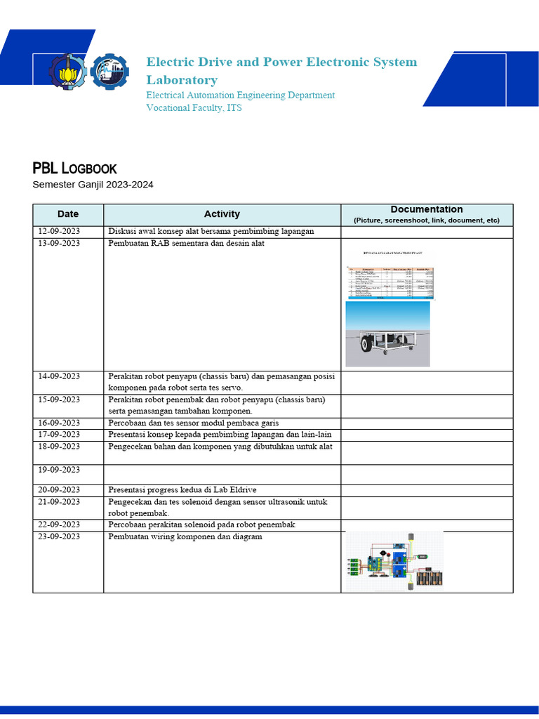 Logbook Robot Sapu-Penembak Bola - Lebah Hitam | PDF | Komputer