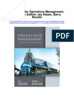 Test Bank For Operations Management 11 e 11th Edition Jay Heizer Barry Render