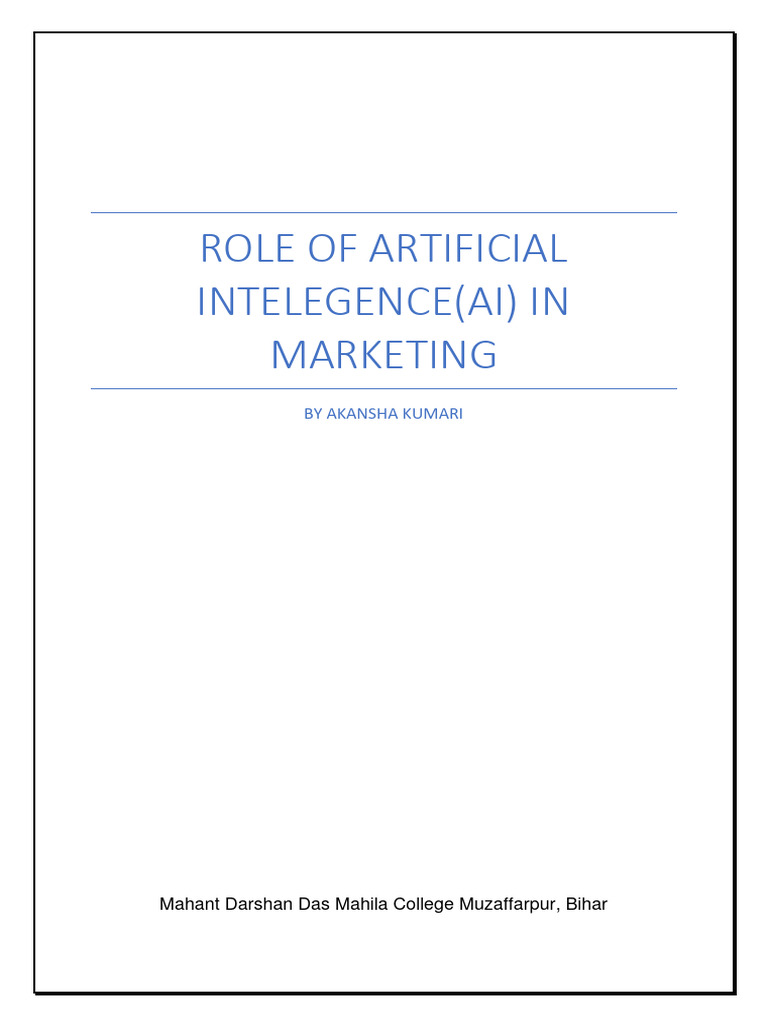 AI's Transformative Role in Marketing | PDF