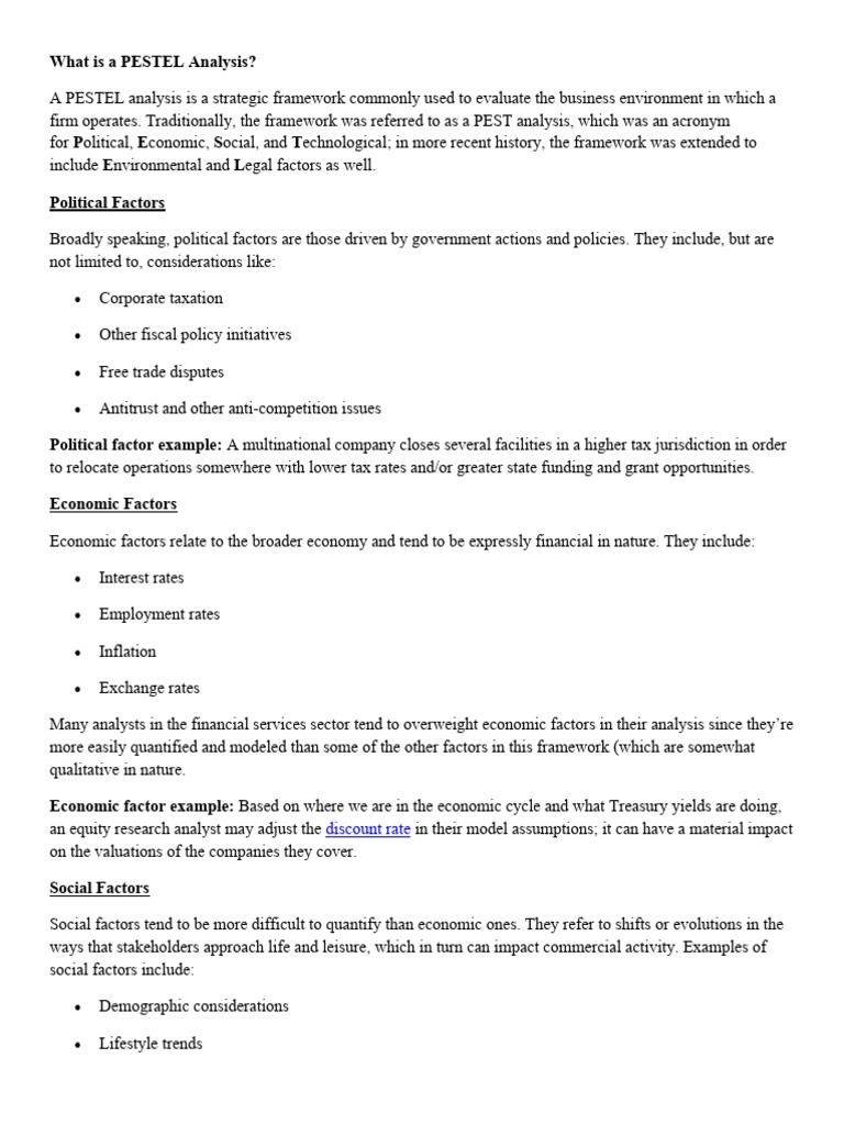 PESTEL ANALYSIS TOOL DEFINITION STEPS EXAMPLE AND FREE intelligence overview