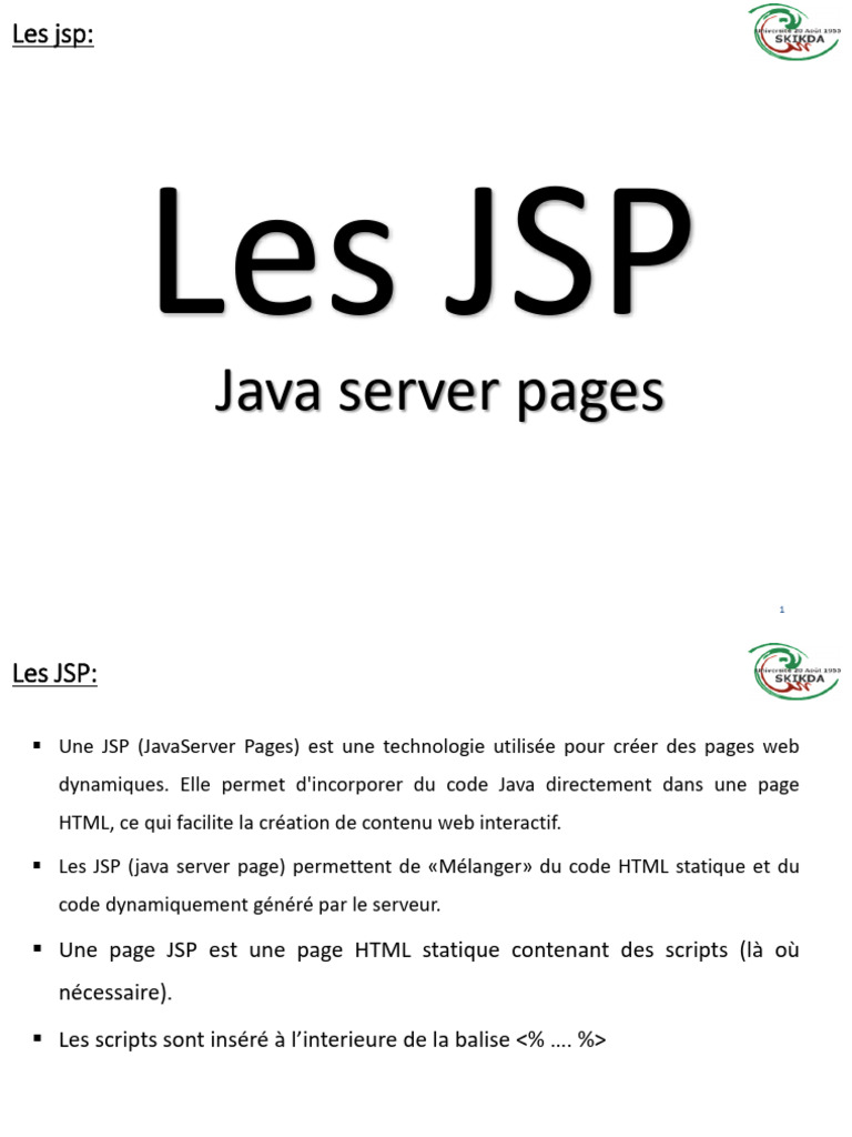 Introduction aux JSP et balises Java | PDF | Informatique | Génie logiciel