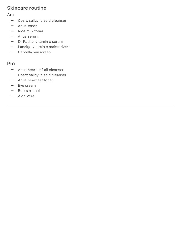 Skincare Routine | PDF