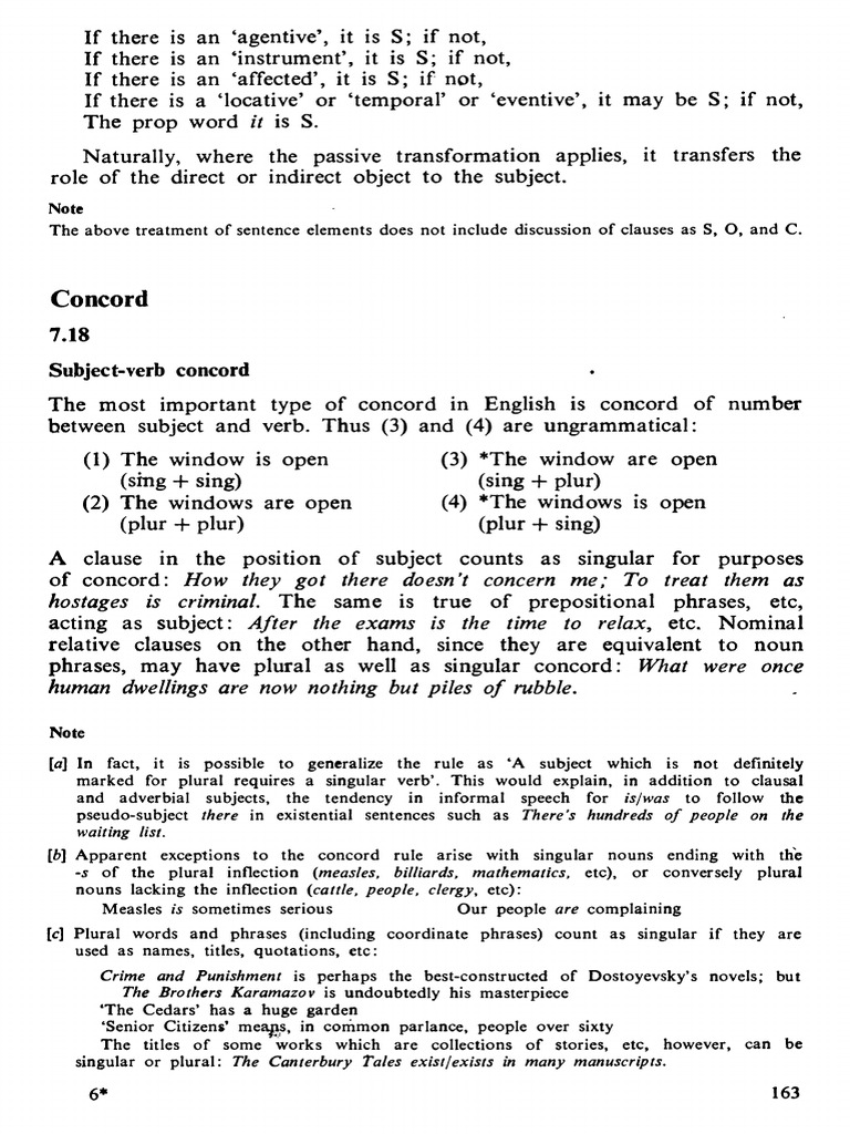 Subject Verb Concord Rules Pdf Philosophy