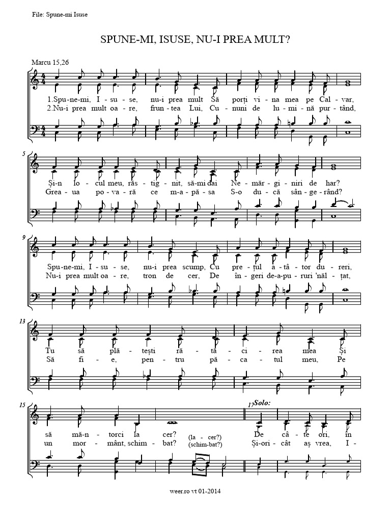 Spune-Mi, Isuse | PDF