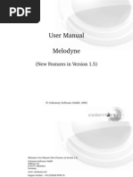 User Manual Melodyne: (New Features in Version 1.5)