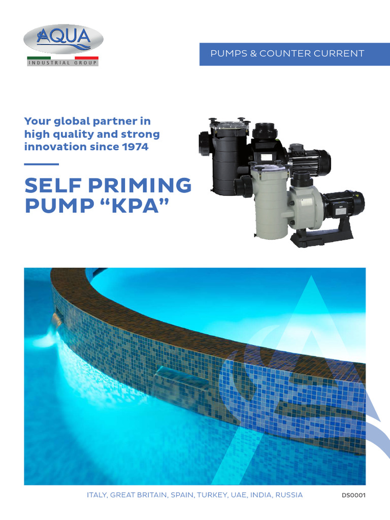 Self Priming Pump "Kpa" - Data Sheet - Data Sheet | PDF | Pump | Fiberglass