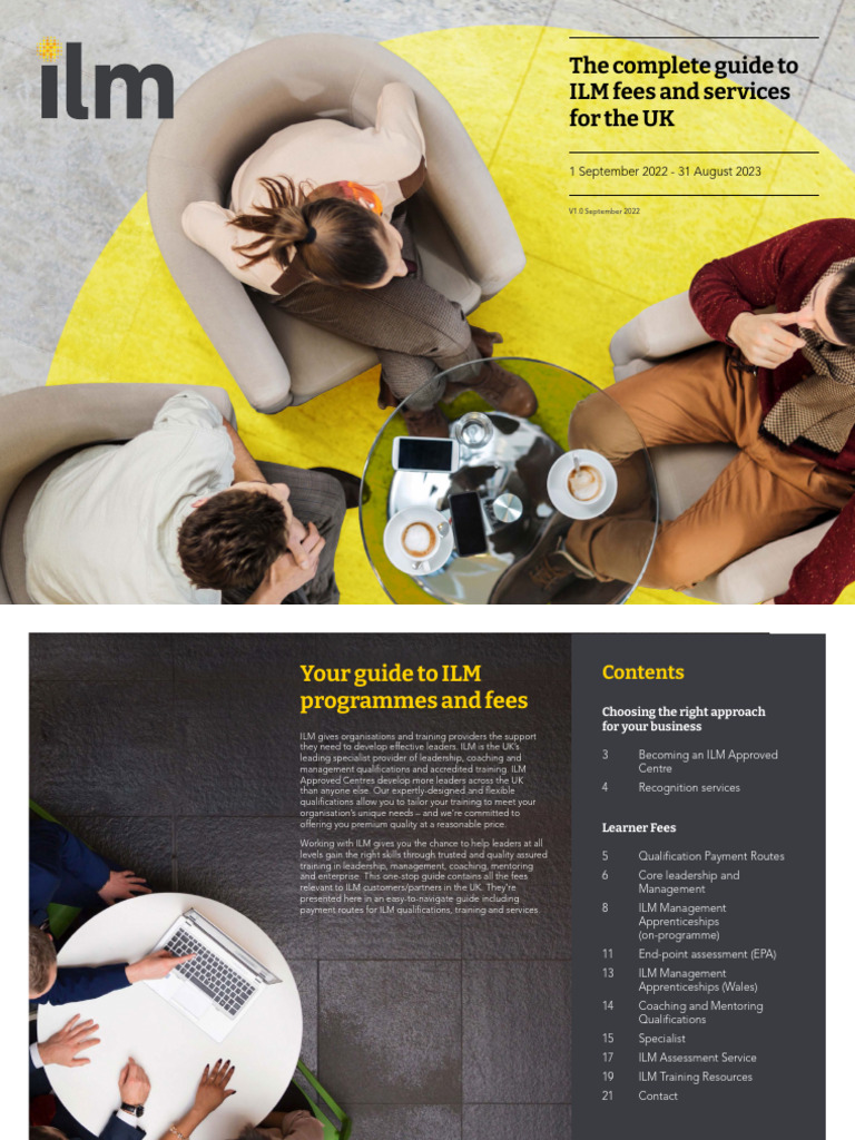 ILM Fees and Services Overview 2022-2023 | PDF | Career & Growth ...