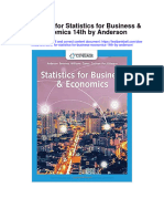 Test Bank For Statistics For Business Economics 14th by Anderson