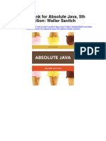 Test Bank For Absolute Java 5th Edition Walter Savitch