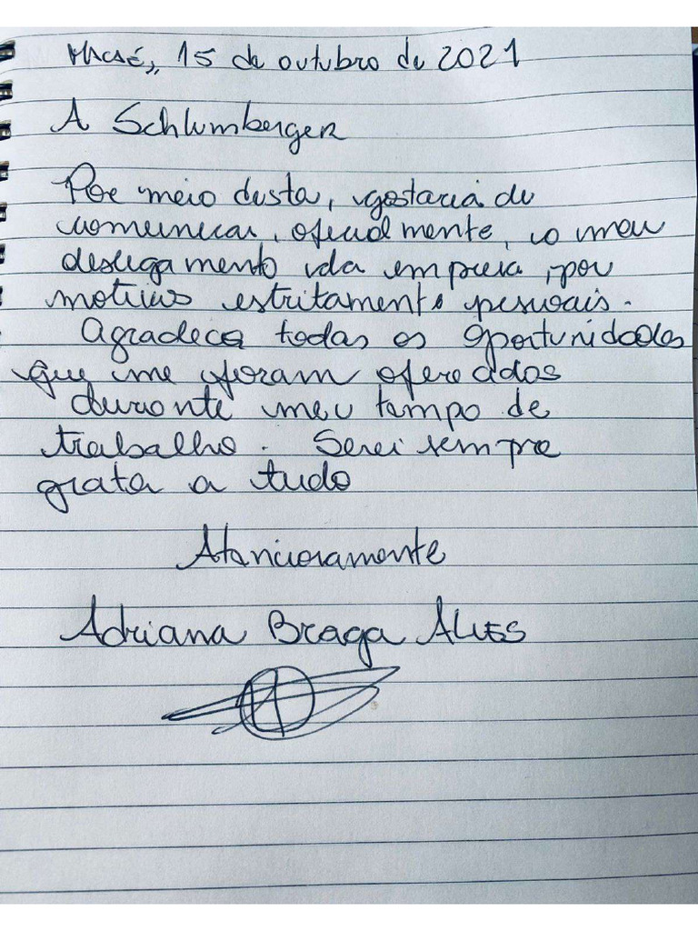 Carta de Desligamento | PDF