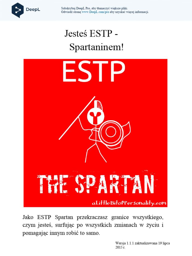 ESTP Spartan PL | PDF