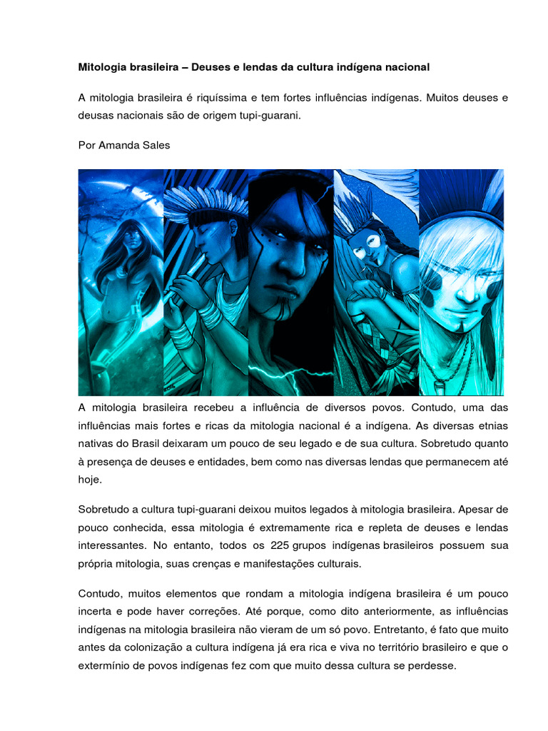 Mitologia Brasileira, PDF, Mitologia grega