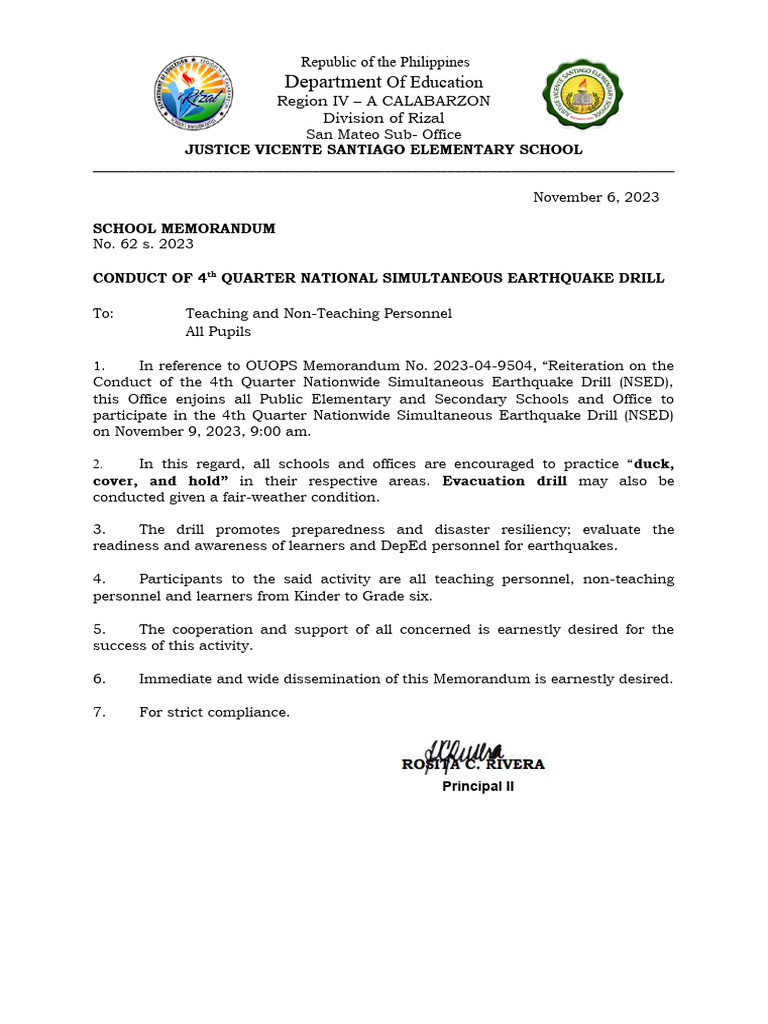 JVSESMemorandum4thQuarterNSED2023 PDF