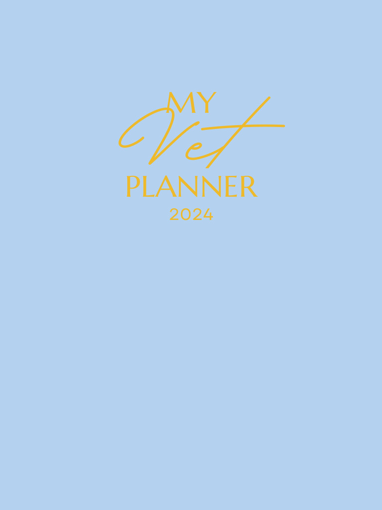My Vet Planner 2024 PDF
