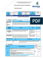 Planificación de Sesión de Aprendizaje: I. Título de La Unidad: "Identidad Nacional" II. Datos Informativos