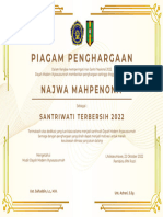 1.1 Santriwati Terbersih 2022