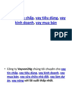 Dịch vụ cho vay lãi suất thấp