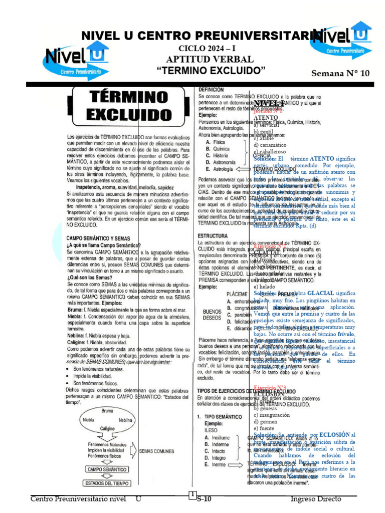 Ejercicios de Término Excluido | PDF | Verdad
