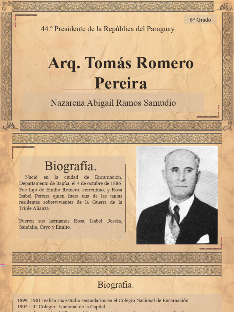 Biografía de Tomás Romero Pereira | PDF