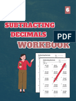 Subtracting Decimals Workbook Level 6